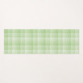 Groen Witte Checker Abstract Patroon Yogamat (Voorkant (horizontaal))