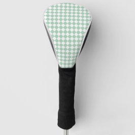 Groen Witte Checker Diamant Patroon Golfheadcover