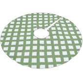 Groen Witte Checker Diamant Patroon Kerstboom Rok (Gekanteld)