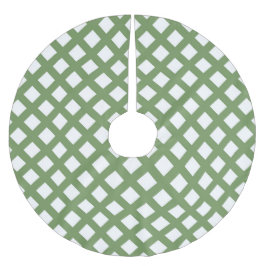 Groen Witte Checker Diamant Patroon Kerstboom Rok