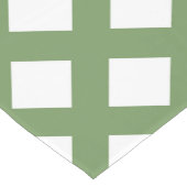 Groen Witte Checker Diamant Patroon Korte Tafelloper (Hoek)