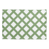Groen Witte Checker Diamant Patroon Kussensloop (Achterkant-Links)