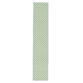 Groen Witte Checker Diamant Patroon Medium Tafelloper (Voorkant)