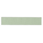 Groen Witte Checker Diamant Patroon Medium Tafelloper (Horizontaal)