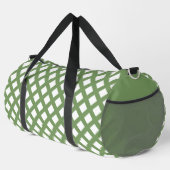 Groen Witte Checker Diamantpatroon Groot Plunjezak (Rechterhoek)