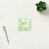 Groen Witte Checker Patchwork Patroon Post-it® Notes (Kantoor)