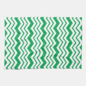 Groen Witte Chevron Zigzag Patroon Ontwerp Theedoek (Horizontaal)