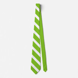 groen/witte diagonale strepen stropdas