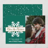 Groen-witte foto kerstbevruchting aankondiging (Voorkant / Achterkant)