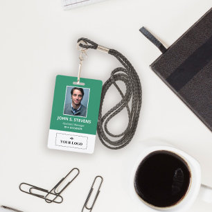 Groen Witte Foto & Logo Personeels-ID Badge