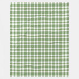 Groen Witte Geruite Patroon Fleece Deken