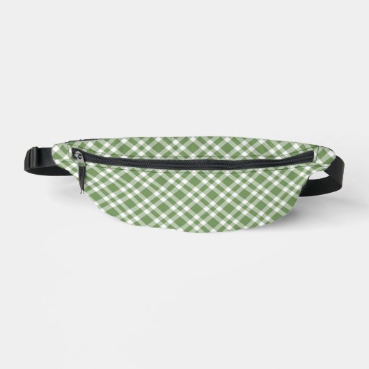 Groen Witte Geruite Patroon Heuptasje (Voorkant)