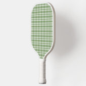 Groen Witte Geruite Patroon Pickleball Paddle (Links)