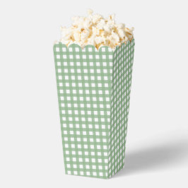 Groen & Witte Geruite Popcorn Favor Doos Bedankdoosjes