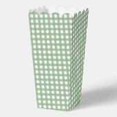 Groen & Witte Geruite Popcorn Favor Doos Bedankdoosjes (Voorkant)