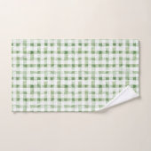 Groen Witte Geruite Strepen Bad Handdoek (Handdoek)