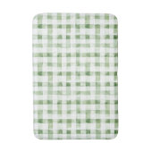 Groen Witte Geruite Strepen Badmat (Voorkant Verticaal)