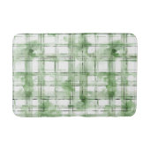 Groen Witte Geruite Strepen   Badmat (Voorkant)