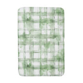 Groen Witte Geruite Strepen   Badmat (Voorkant Verticaal)