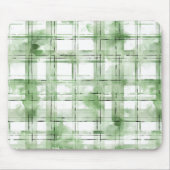 Groen Witte Geruite Strepen Muismat (Voorkant)