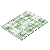 Groen Witte Geruite Strepen Notitieboek (Linkerzijde)