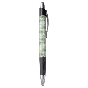 Groen Witte Geruite Strepen Pen