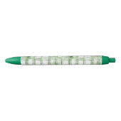 Groen Witte Geruite Strepen Zwarte Inkt Pen (Voorkant)