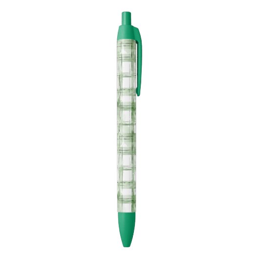 Groen Witte Geruite Strepen Zwarte Inkt Pen (Achterkant (Verticaal))