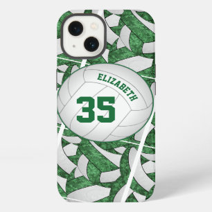 groen witte geschenken teamgeest meisjes volleybal iPhone 13 hoesje