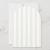Groen Witte Gestreepte Monogram Bruiloft Kaart (Achterkant)