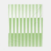 Groen Witte Gestreepte Patroon Fleece Deken (Voorkant)