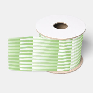Groen Witte Gestreepte Patroon Grosgrain Lint