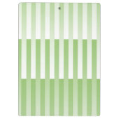 Groen Witte Gestreepte Patroon Klembord (Achterkant)