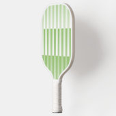 Groen Witte Gestreepte Patroon Pickleball Paddle (Links)