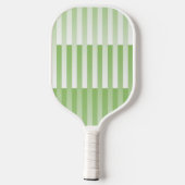Groen Witte Gestreepte Patroon Pickleball Paddle (Achterkant)