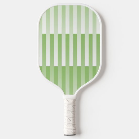 Groen Witte Gestreepte Patroon Pickleball Paddle (Voorkant)