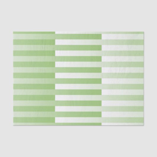 Groen Witte Gestreepte Patroon Tissuepapier (Voorkant)