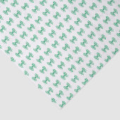 Groen-witte gingham boog patroon tissuepapier (Detail)