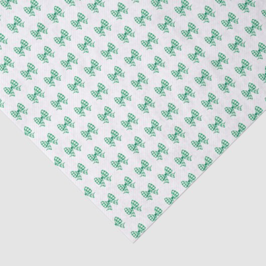 Groen-witte gingham boog patroon tissuepapier (Detail)