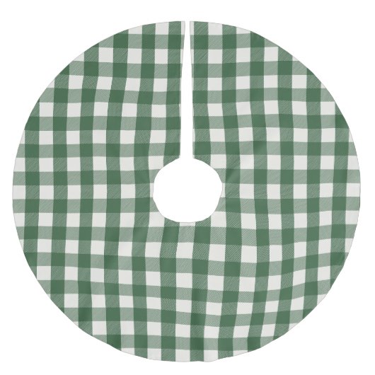 Groen Witte Gingham Kerstmis Kerstboom Rok (Voorkant)
