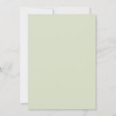 Groen Witte Gingham Whimsische Baby Shower Kaart (Achterkant)