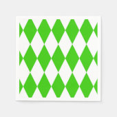 Groen Witte Harlekijn Diamanten Dambordpatroon Ont Servet (Voorkant)