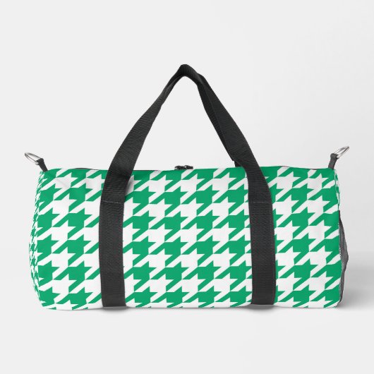 Groen-witte Houndstooth-controle Plunjezak (Voorkant)