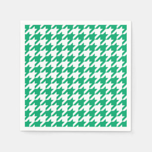 Groen-witte Houndstooth-controle Servet