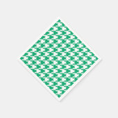 Groen-witte Houndstooth-controle Servet (Hoek)