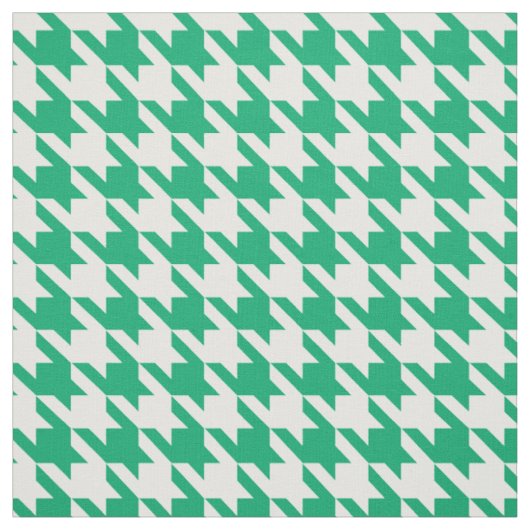 Groen-witte Houndstooth-controle Stof (Swatch)