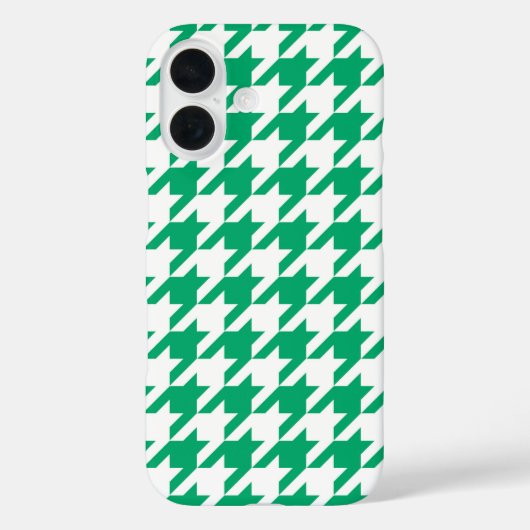 Groen Witte Houndstooth Rutpatroon Case-Mate iPhone Case (Achterkant)