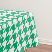Groen Witte Houndstooth Rutpatroon Tafelkleed (Voorbeeld)
