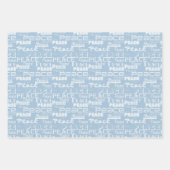 Groen Witte Inspirerende Vrede  Inpakpapier Vel (Voorkant 3)