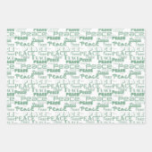 Groen Witte Inspirerende Vrede  Inpakpapier Vel (Voorkant)